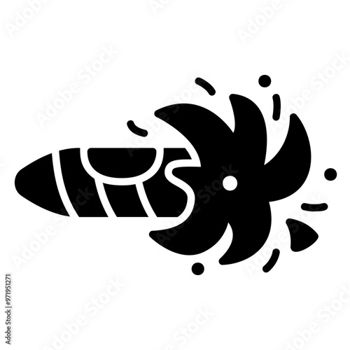 Exploding cigarette prank icon for april fools