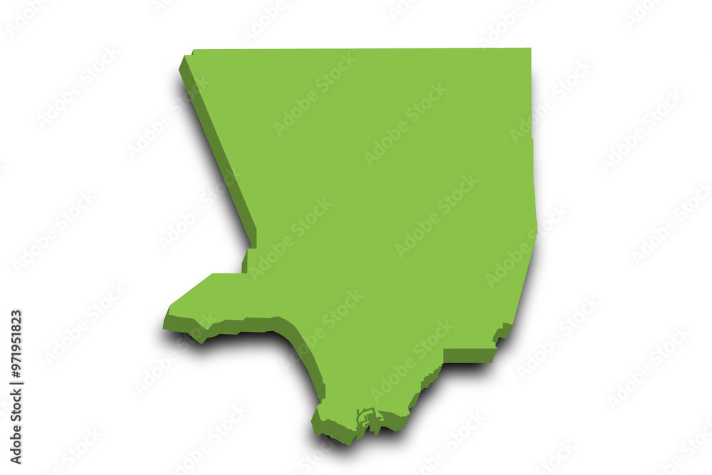 3d Map of Los Angeles County with color. California, United State of America, US, United State 3d Map of Los Angeles County with color. California, United State of America, US, United State
