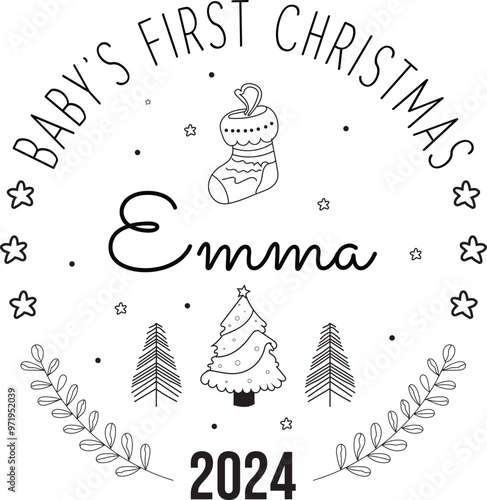 Our First Christmas 2024 round ornaments printable Design, First Christmas in our New home 2024, Our First Christmas together 2024, Happy 1st Christmas as grandparents, Our first Christmas married
