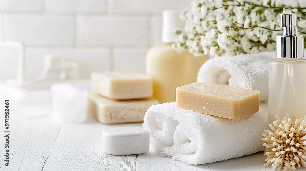 soap and towel soap and towel