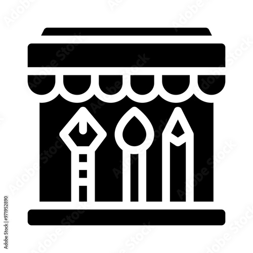 art market glyph icon
