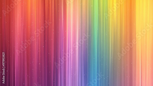 Abstract Colorful Background with Vertical Lines and Shimmering Particles