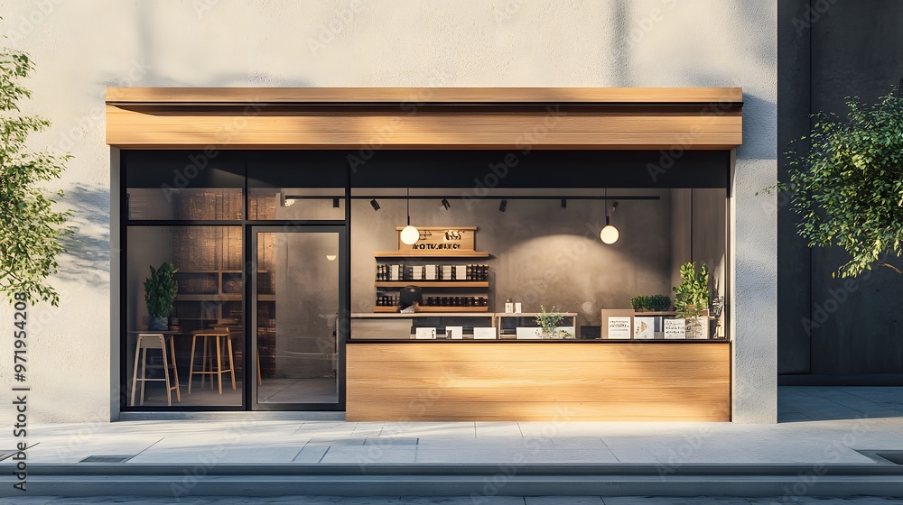 custom made wallpaper toronto digitalModern Storefront of a Small Cafe or Coffee Shop