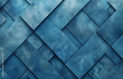 Blue marble wall background. 3d rendering, 3d illustration. - Generated AI