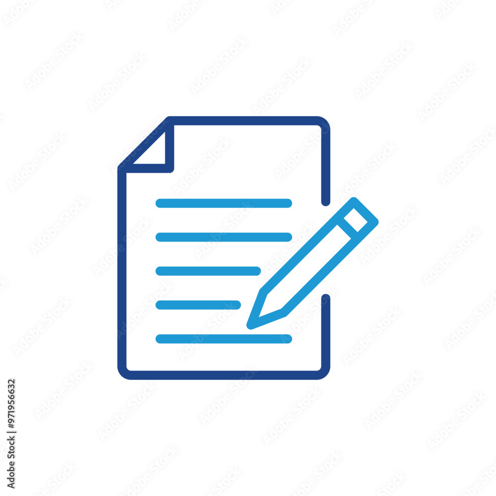 document Write icon vector document Write icon vector