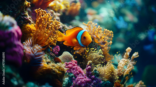 clownfish fish on reef