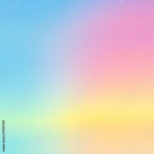 Abstract Gradient Background with Blue, Green, Yellow, and Pink Hues