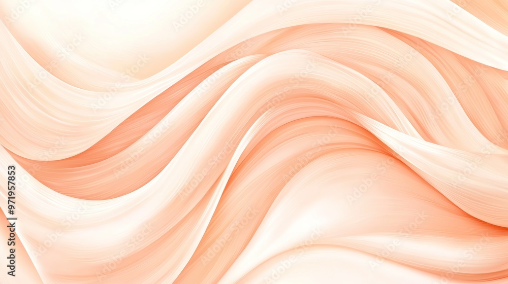 Monochrome abstract in light peach, subtle textures with soft curves, Watercolor style Monochrome abstract in light peach, subtle textures with soft curves, Watercolor style