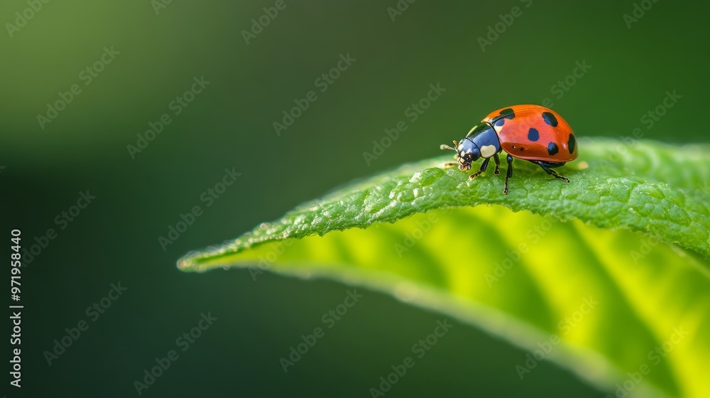 ladybug on leaf macro photo ladybug on leaf macro photo
