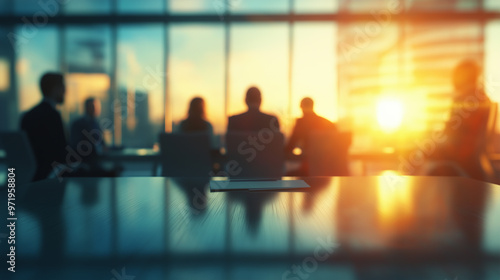 Business project team working together in a meeting room at the office. Blurred background