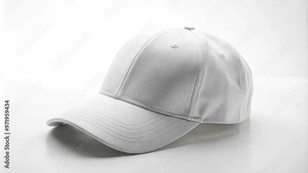 Fototapeta premium white baseball cap isolated on white background