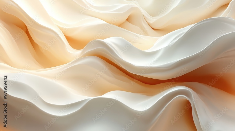 abstract beige backgroun with wavy folde ribbon or paper scroll abstract beige backgroun with wavy folde ribbon or paper scroll