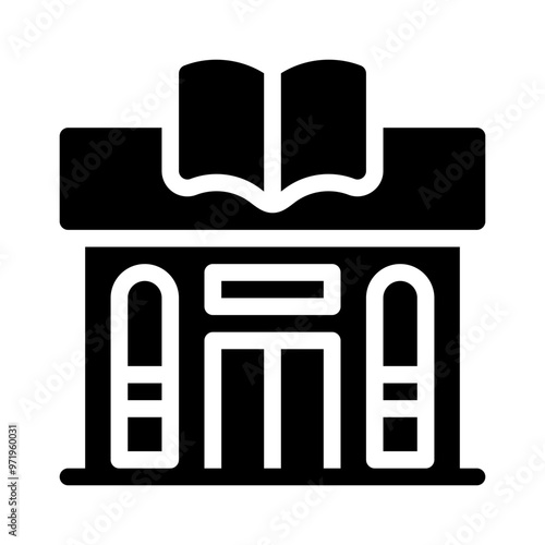 bookstore glyph icon