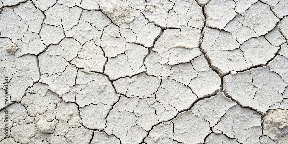 White clay texture gray mud cracked background at eye level White clay texture gray mud cracked background at eye level