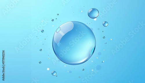 Wallpaper Mural  Clear and sparkling water droplets Torontodigital.ca