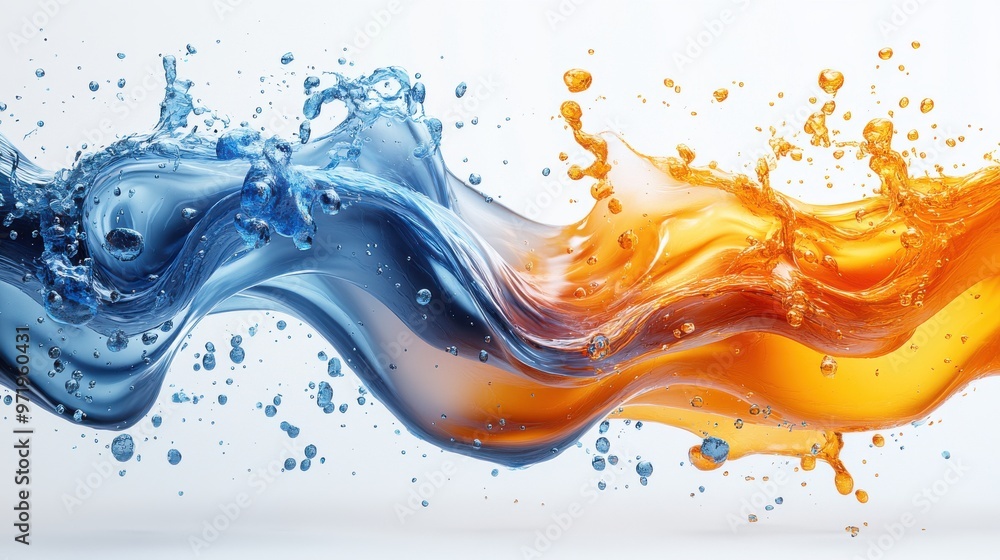 custom made wallpaper toronto digitalabstract blue an yellow paint clip art isolate on white backgroun twiste splashing jets liqui splashes interweaving