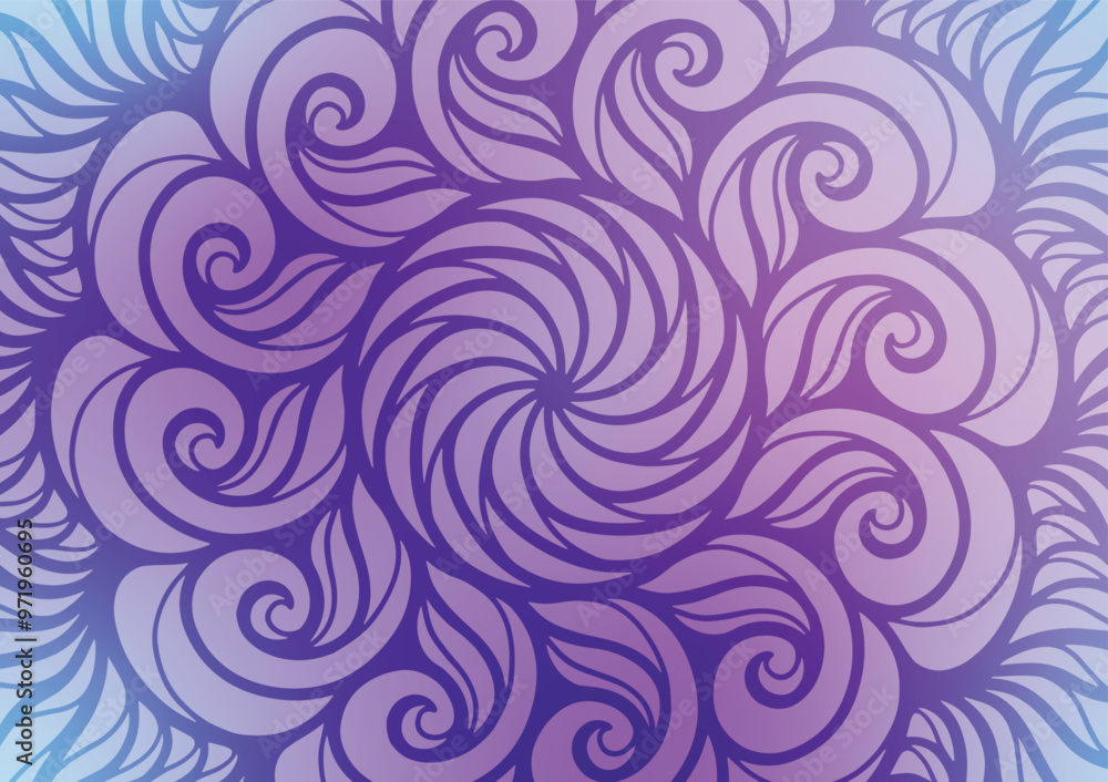 Art blue modern style mandala flower background Art blue modern style mandala flower background