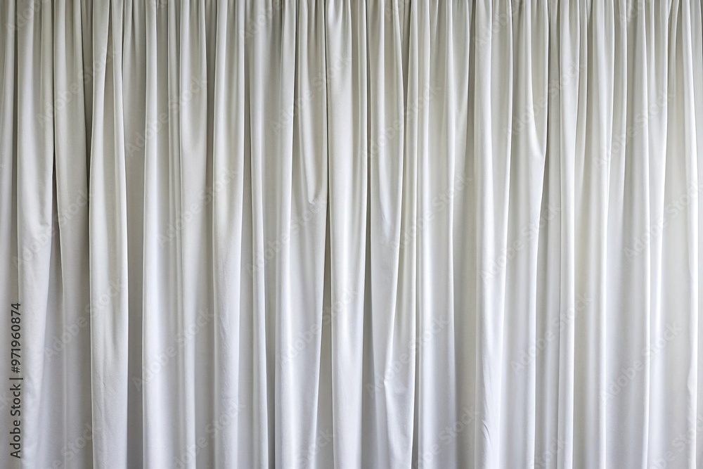 Obraz premium white fabric curtain with texture background