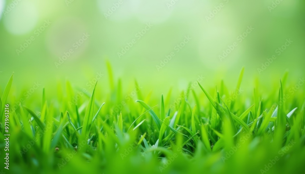 Vibrant green grass a symbol of life and growth Vibrant green grass a symbol of life and growth