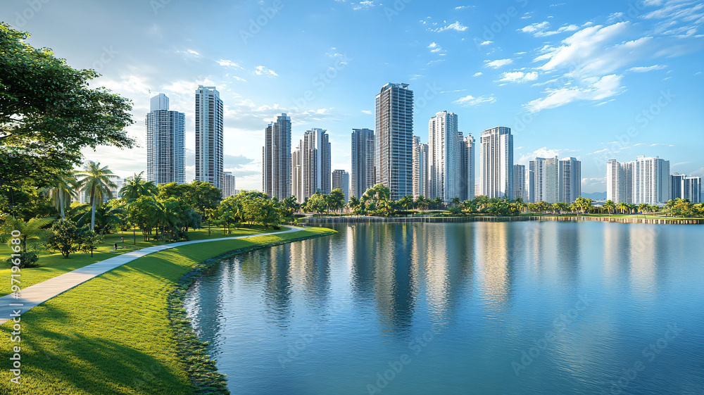 Obraz premium city skyline