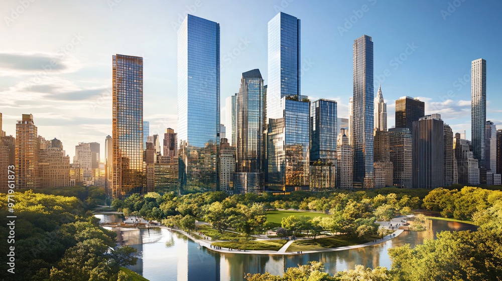 Obraz premium city skyline