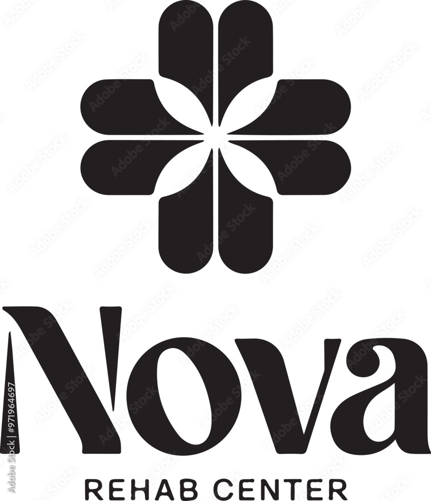 A logo for a rehab center with the text