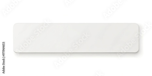 White wide flat horizontal rectangle blank box from low angle