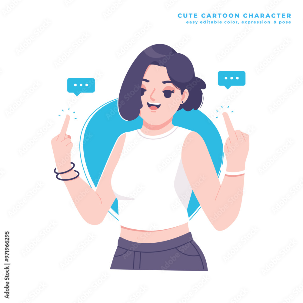 dont care pose girl character design dont care pose girl character design