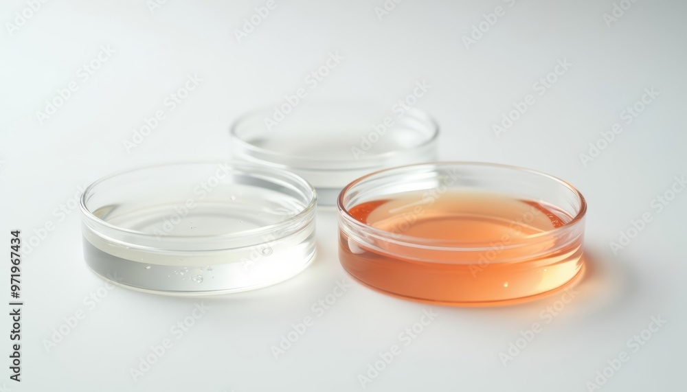 Clear glass containers with varying contents Clear glass containers with varying contents