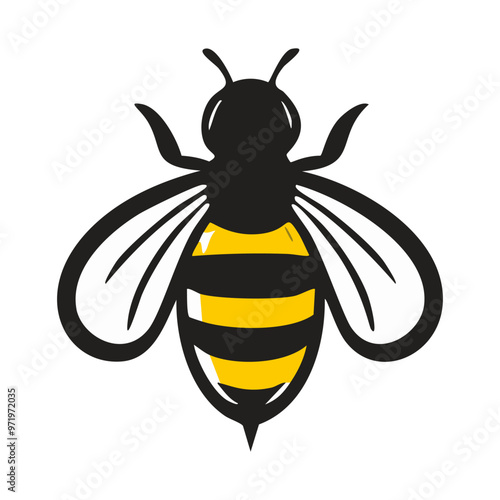Honey bee color icon vector illustration