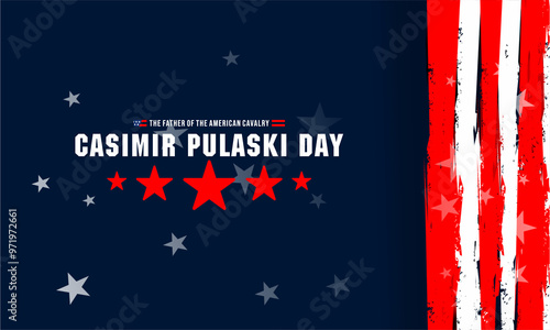 Casimir Pulaski Day Honoring the Legacy and Contributions of the Revolutionary War Hero. vektor background . photo