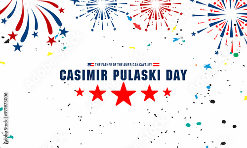 Casimir Pulaski Day Honoring the Legacy and Contributions of the Revolutionary War Hero. vektor background . photo