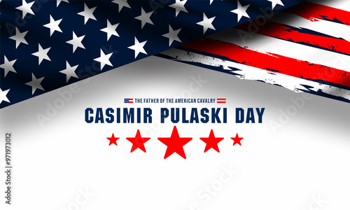 Casimir Pulaski Day Honoring the Legacy and Contributions of the Revolutionary War Hero. vektor background . photo