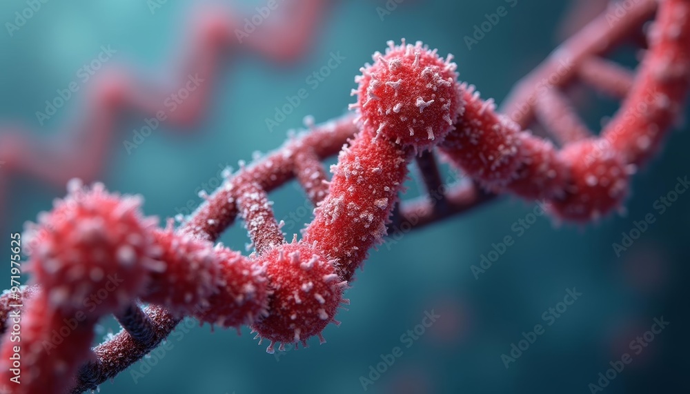 Molecular marvel A closeup view of a DNA double helix Molecular marvel A closeup view of a DNA double helix