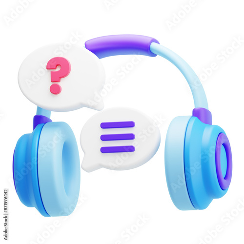 Customer Support 3D Icon Illustration