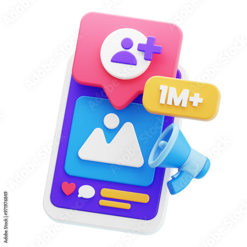 Follower 3D Icon Illustration