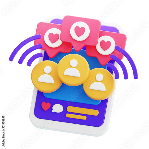 Influencer 3D Icon Illustration