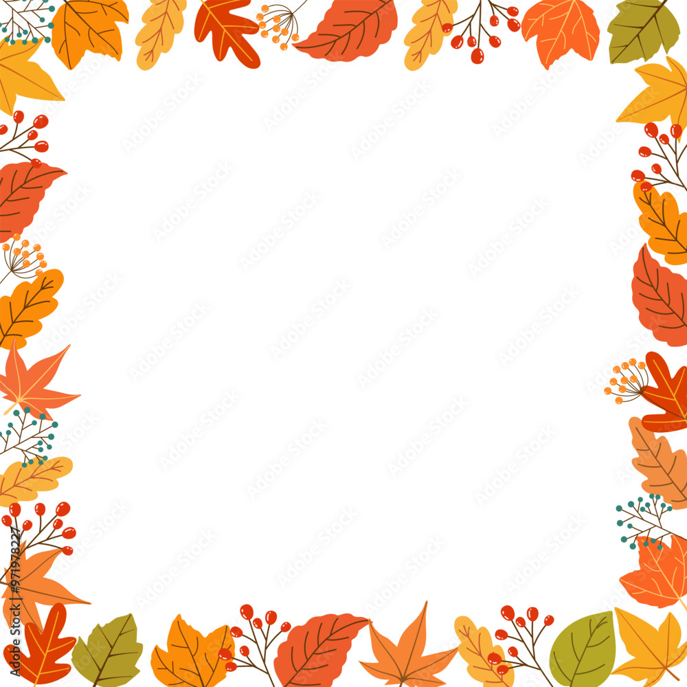 Autumn leaves frame background for cards banners and templates prints Autumn leaves frame background for cards banners and templates prints