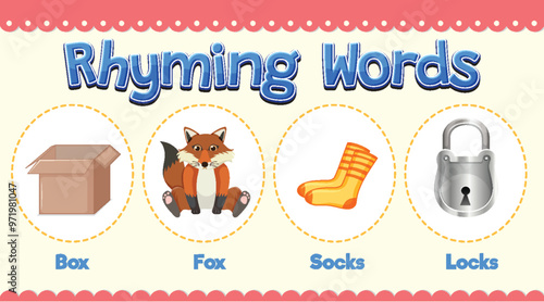 Rhyming Words Illustration