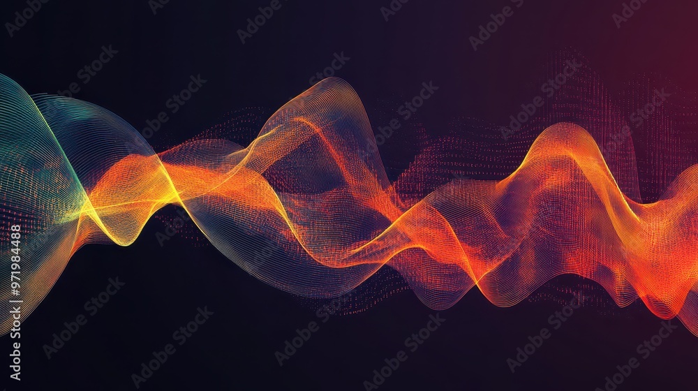 Obraz premium Twisted and warped stock market line graph, visually representing economic instability, chaos, volatility