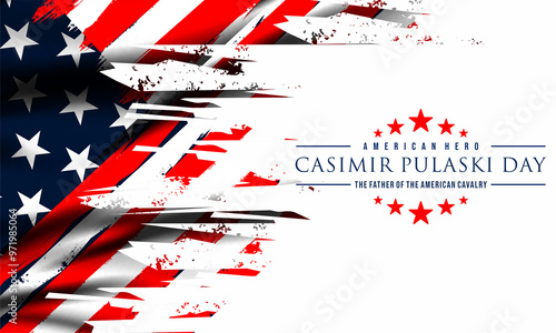 Casimir Pulaski Day Honoring the Legacy and Contributions of the Revolutionary War Hero. vektor background . photo