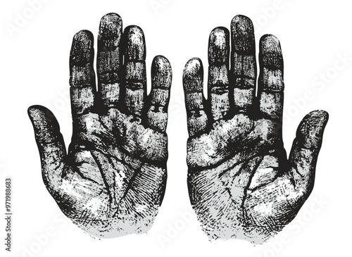 Human ink hands