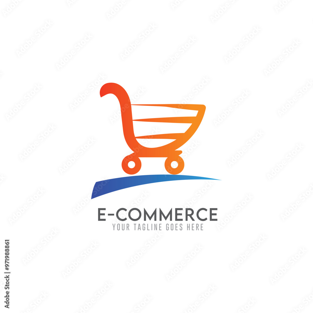 Flat e-commerce logo template collection Flat e-commerce logo template collection
