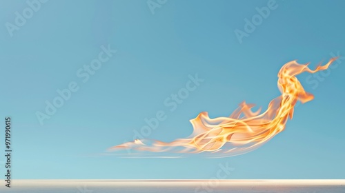 A vibrant, abstract image of flames swirling and dancing through the sky. The image symbolizes passion, energy, and the transformative power of fire. It could also be interpreted as a representation o