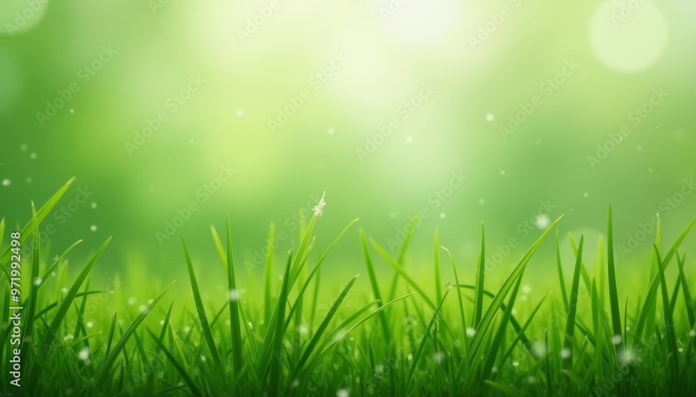 Vibrant green field full of life and growth Vibrant green field full of life and growth