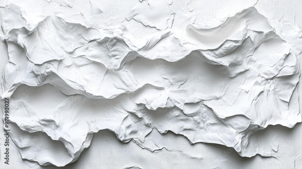 Abstract White 3D Textured Surface Generative AI Abstract White 3D Textured Surface Generative AI