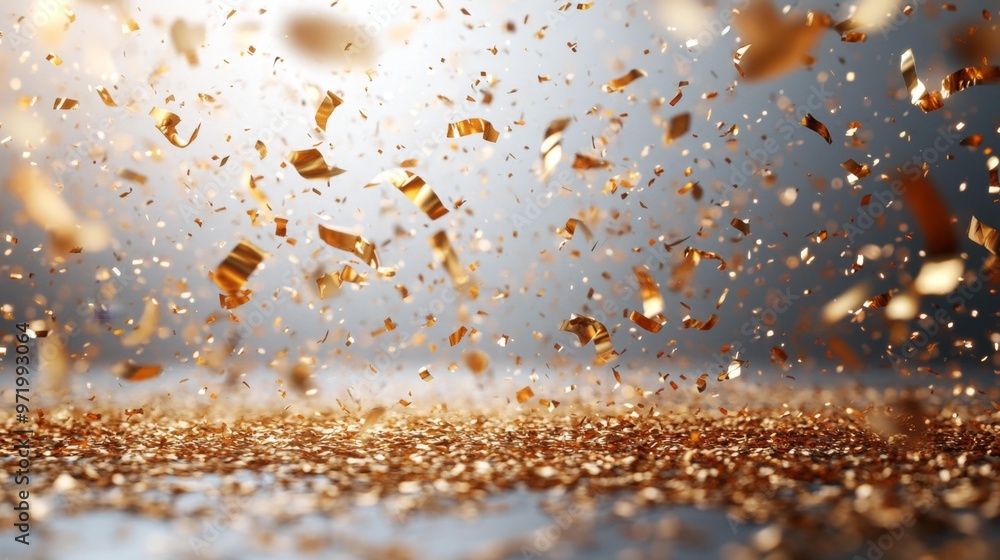 Golden Confetti Celebration Generative AI Golden Confetti Celebration Generative AI