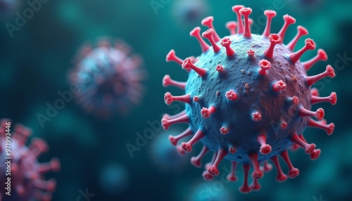  Viral threat A closeup view of a coronavirus particle