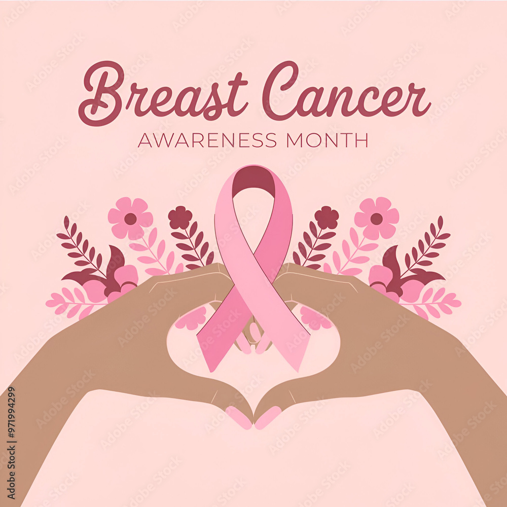 Realistic pink ribbon, breast cancer awareness month symbol Realistic pink ribbon, breast cancer awareness month symbol