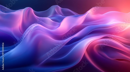 Wallpaper Mural Abstract Wavy Texture Generative AI Torontodigital.ca